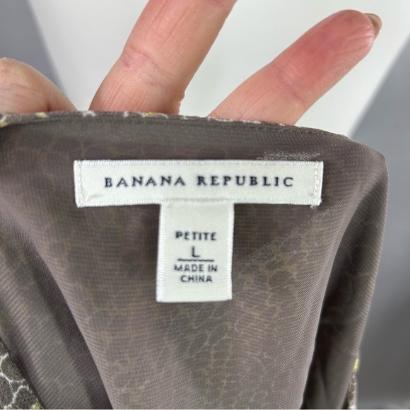 Banana Republic Brown Green Animal Print Tank Top - Picture 4 of 7